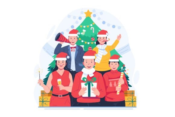 Crafting the Perfect Festive Atmosphere with Christmas and New Year Illustrations