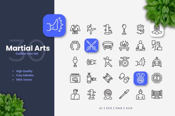 Essential Martial Arts Icons for Your Creative Projects