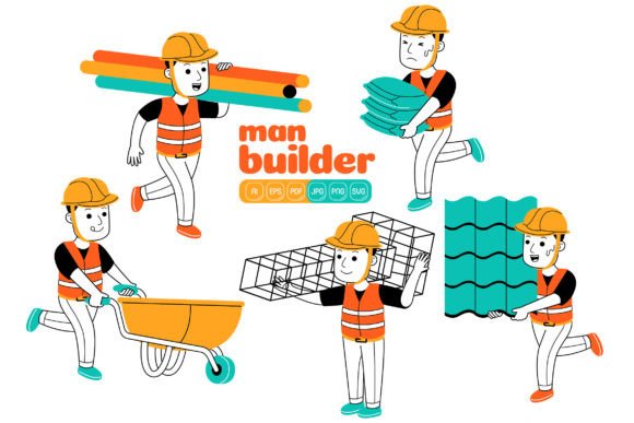 Man Builder Vector Pack 01: Your Foundation for Consistent Visual Communication