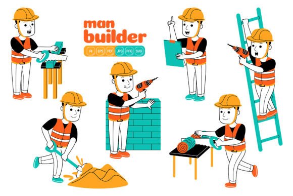 Man Builder Vector Pack 05: A Strategic Asset for Modern Branding and Communication