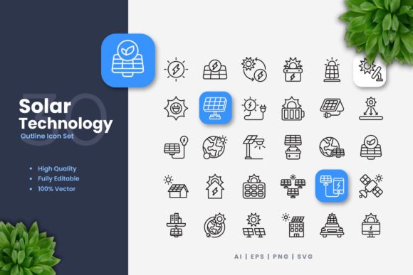 Solar Technology Icons: A Versatile Visual Toolkit for Modern Communication