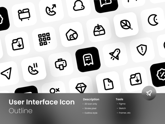 Streamline Digital Design with an Outline Icon Pack