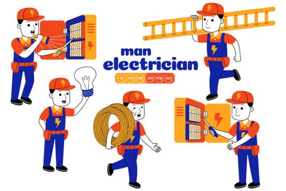 The Essential Digital Toolkit: Amplifying Modern Electrical Services with Professional Vector Art
