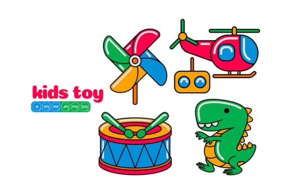 Unlock Creative Potential with Kids Toy Vector Pack 06