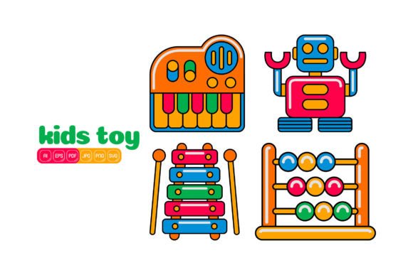 Unlock Creativity with Kids Toy Vector Pack 03
