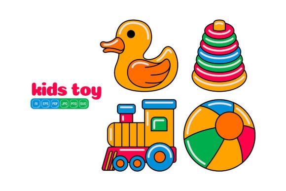 Unlocking Creativity with Kids Toy Vector Pack 01