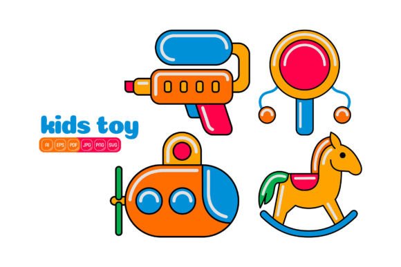Unlocking Creativity with Kids Toy Vector Pack 02