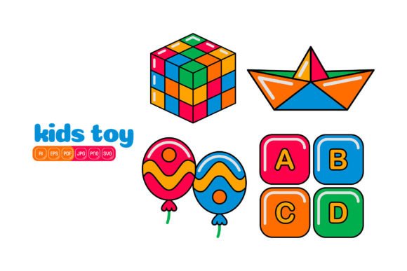 Unlocking Creativity with Kids Toy Vector Pack 07