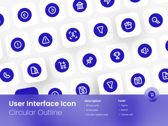 User Interface Icons Circular Outline: A Modern Design Resource